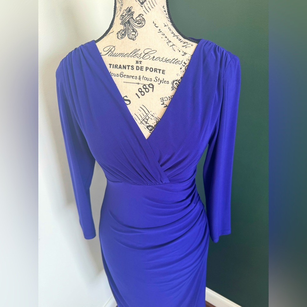 Ralph Lauren size 6 jersey dress. Gorgeous purple blue. Excellent condition.
